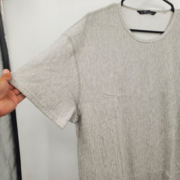 BYLT Brushed Herringbone Short Sleeve Drop Cut Shirt Top Men Size Large NWT - Picture 4 of 14